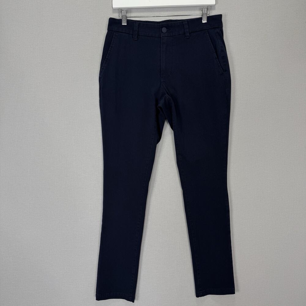 Quince Organic Cotton Stretch Chino Pants Mens 30x30 Navy Blue Trouser Old Money